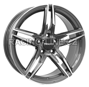 Alu kola MONACO WHEELS GP1, 19x8 5x112 ET45, šedivá + leštění