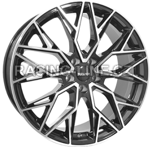 Alu kola MONACO WHEELS GP15-FF, 20x10.5 5x130 ET63, černá lesklá + leštění (zátěžová)