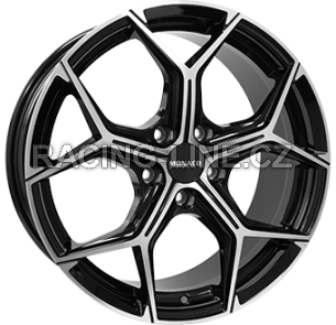 Alu kola MONACO WHEELS GP16, 20x8 5x112 ET39, černá lesklá + leštění