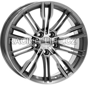 Alu kola MONACO WHEELS GP8, 19x8 5x112 ET45, šedivá + leštění (zátěžová)