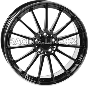 Alu kola MONACO WHEELS MC1, 18x8 5x112 ET45, černá lesklá + leštěný límec