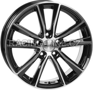 Alu kola MONACO WHEELS MC6, 18x8 5x112 ET45, černá lesklá + leštění