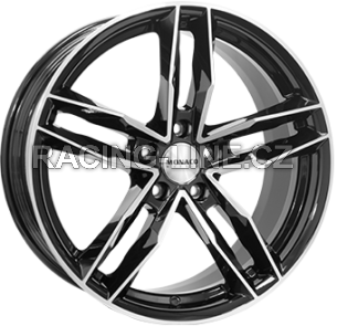 Alu kola MONACO WHEELS RR8M, 17x7.5 5x100 ET35, černá lesklá + leštění