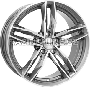 Alu kola MONACO WHEELS RR8M, 18x8 5x112 ET45, šedivá + leštění