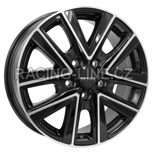 Alu kola MONACO WHEELS VT2, 16x6.5 5x160 ET59, černá lesklá + leštění (zátěžová)