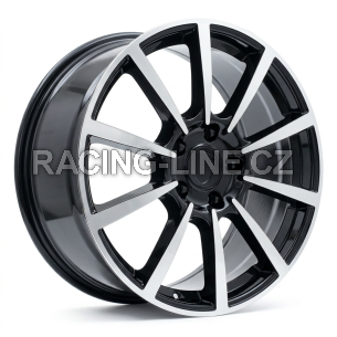 Alu kola Racing Line 1067, 20x8.5 5x130 ET50, černá + leštění (zátěžová)