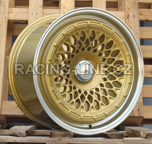 Alu kola Racing Line 1308B, 18x9.5 10x112 ET35, bronzová + leštěný límec