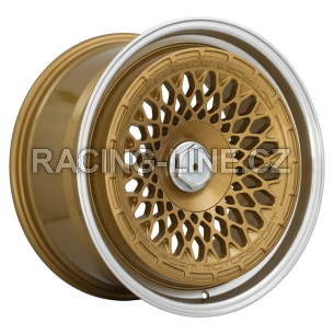 Alu kola Racing Line 1308B, 18x9.5 10x112 ET35, bronzová + leštěný límec