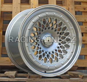 Alu kola Racing Line 1308B, 18x9.5 10x112 ET35, stříbrná + leštěný límec