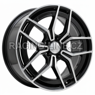 Alu kola Racing Line 3S1034, 19x9 5x112 ET49, černá + leštění (zátěžová)