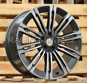 Alu kola Racing Line 3S1066, 22x9.5 5x120 ET45, šedivá + leštění (zátěžová)