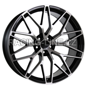 Alu kola Racing Line 3S1067, 20x9 5x130 ET50, černá + leštění (zátěžová)