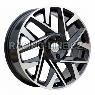 Alu kola Racing Line 3S1072, 19x7.5 5x114.3 ET51, černá + leštění