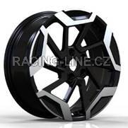 Alu kola Racing Line 3S1080, 18x7.5 5x114.3 ET45, černá + leštění