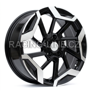 Alu kola Racing Line 3S1080, 18x7.5 5x114.3 ET45, černá + leštění