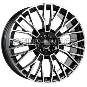 Alu kola Racing Line 3S1111, 21x9.5 5x112 ET37, černá + leštění (zátěžová)