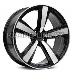 Alu kola Racing Line 3S1239, 21x9.5 5x112 ET26, černá + leštění (zátěžová)