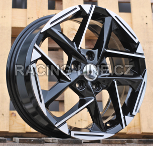 Alu kola Racing Line 3S1267, 18x8 5x114.3 ET48, černá + leštění