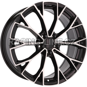 Alu kola Racing Line 3S1279, 19x7.5 5x112 ET51, černá + leštění
