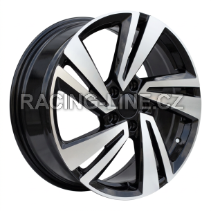 Alu kola Racing Line 3S1282, 18x7 5x100 ET39, černá + leštění