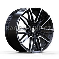 Alu kola Racing Line 3S1284, 19x8 5x112 ET30, černá + leštění