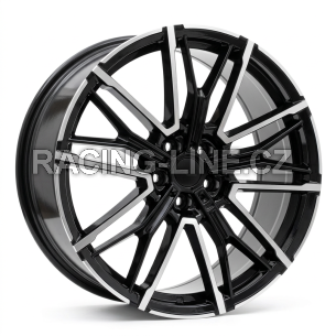 Alu kola Racing Line 3S1284, 21x10.5 5x112 ET44, černá + leštění (zátěžová)