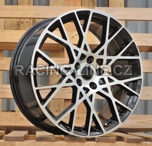 Alu kola Racing Line 3S1293, 18x8 5x112 ET40, černá + leštění