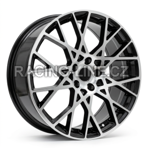 Alu kola Racing Line 3S1293, 20x9 5x112 ET25, černá + leštění (zátěžová)