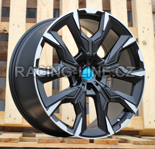 Alu kola Racing Line 3S1349, 21x9.5 5x112 ET43, černá matná + leštění (zátěžová)