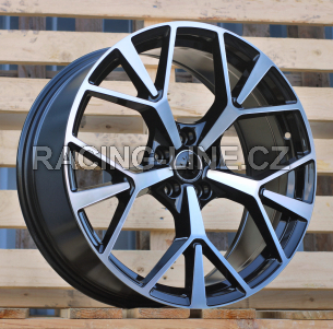 Alu kola Racing Line 3S1385, 20x8.5 5x112 ET38, černá + leštění
