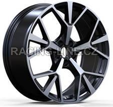 Alu kola Racing Line 3S1385, 20x8.5 5x112 ET38, černá + leštění