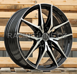 Alu kola Racing Line 3S1405, 18x7 5x114.3 ET50, černá + leštění (zátěžová)