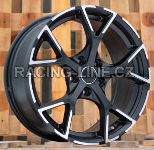 Alu kola Racing Line 3S5997, 17x7.5 5x112 ET42, černá matná + leštění
