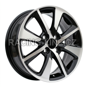 Alu kola Racing Line 55504, 15x5.5 4x100 ET45, černá + leštění