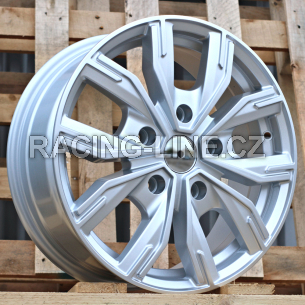 Alu kola Racing Line 6408, 16x6.5 5x130 ET56, stříbrná
