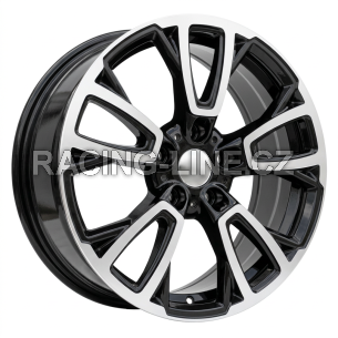 Alu kola Racing Line 7409, 17x7 5x112 ET47, černá + leštění