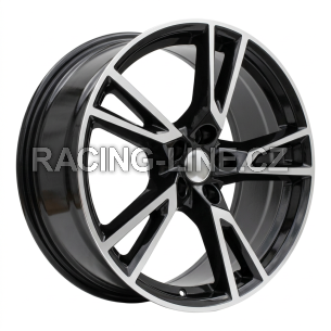 Alu kola Racing Line A043, 19x8 5x112 ET39, černá + leštění