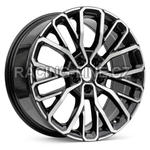 Alu kola Racing Line A1448, 21x9 5x127 ET50, černá + leštění