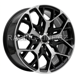Alu kola Racing Line A1458, 20x8.5 5x127 ET50, černá + leštění