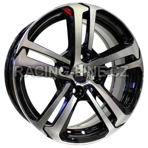 Alu kola Racing Line A5017, 15x6.5 4x108 ET25, černá + leštění