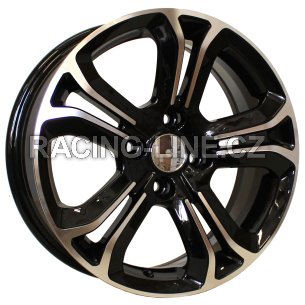 Alu kola Racing Line A5108, 15x6 4x108 ET25, černá + leštění