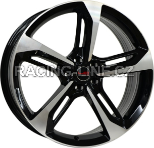 Alu kola Racing Line A513, 16x6.5 5x100 ET40, černá + leštění