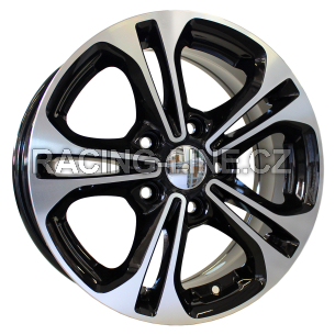 Alu kola Racing Line A5208, 15x6.5 5x114.3 ET45, černá + leštění