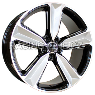 Alu kola Racing Line A5470, 21x9 5x112 ET30, černá + leštění