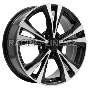 Alu kola Racing Line A5832, 18x7 5x114.3 ET40, černá + leštění