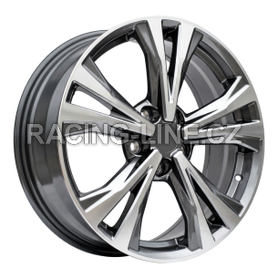 Alu kola Racing Line A5832, 18x7 5x114.3 ET45, šedivá + leštění