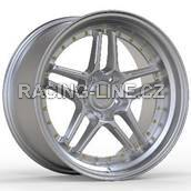 Alu kola Racing Line A5863, 17x8.5 5x120 ET20, stříbrná + leštěný límec