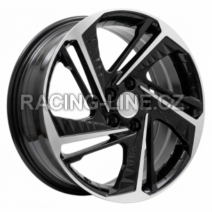 Alu kola Racing Line A5895, 17x7 5x114.3 ET49, černá + leštění