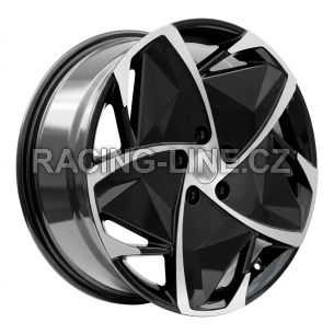 Alu kola Racing Line A5901, 19x8 5x114.3 ET50, černá + leštění