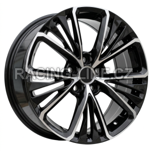 Alu kola Racing Line A5908, 18x8 5x114.3 ET40, černá + leštění